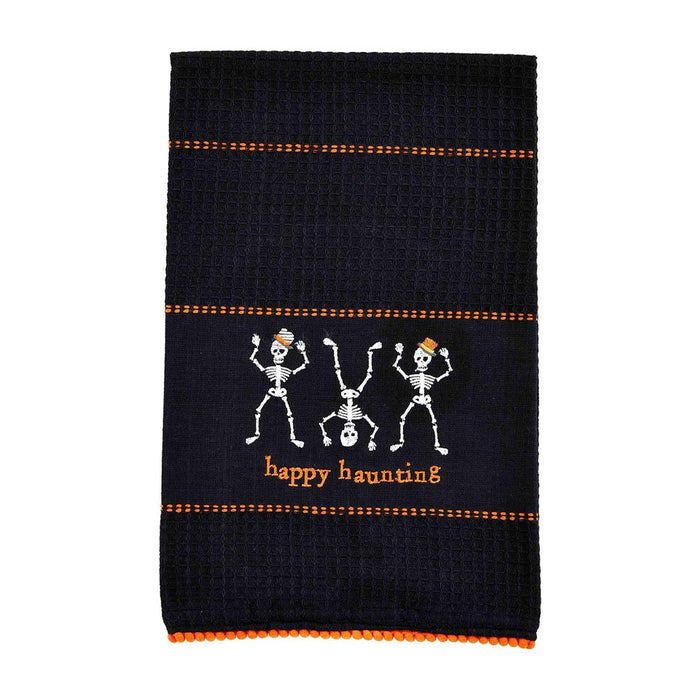mud pie happy haunting dish towel 