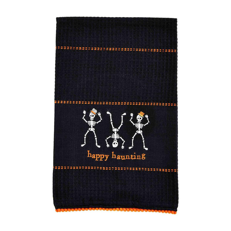 mud pie happy haunting dish towel 