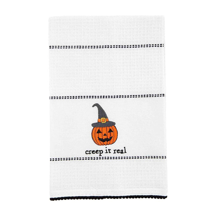 mud pie halloween dish towel