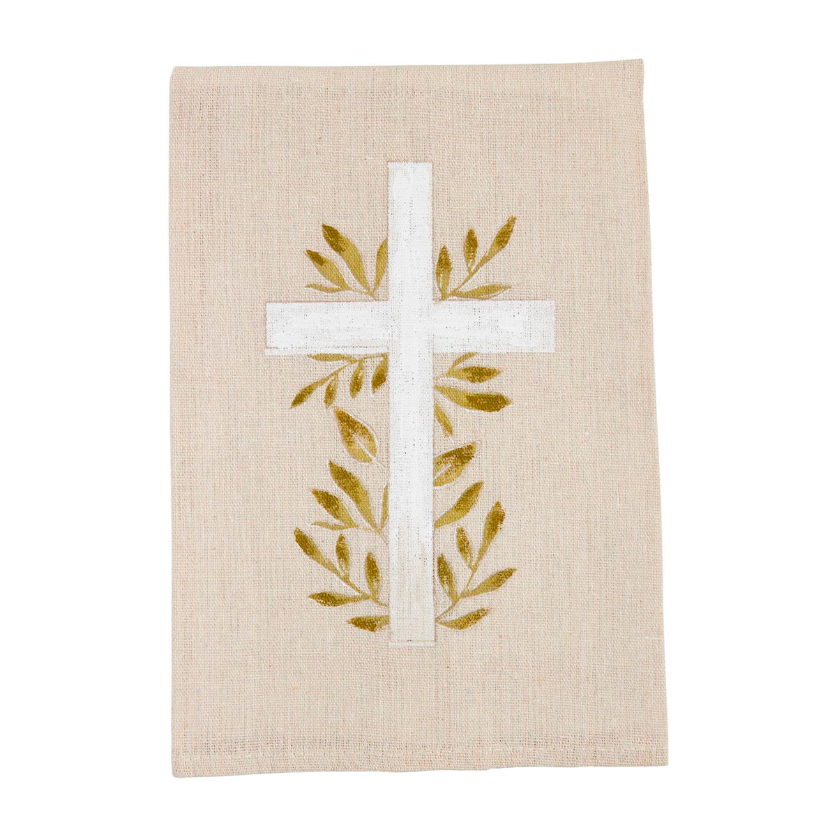 mud pie cross painted towel 
