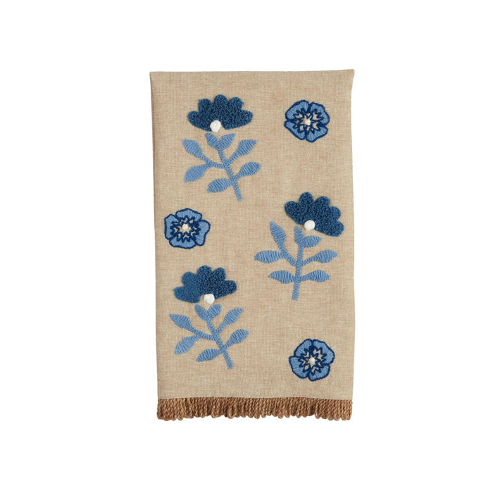 mudpie flower print dish towel 