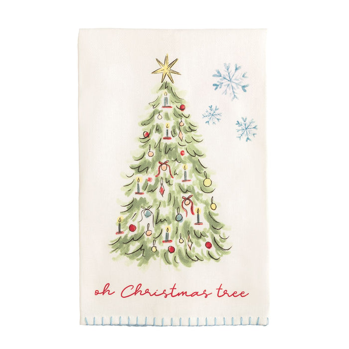 mud pie oh christmas tree towel 