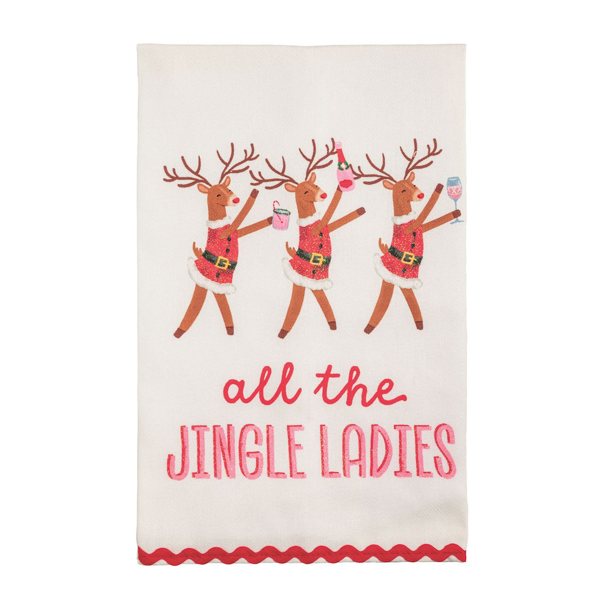 mud pie all the jingle ladies towel 