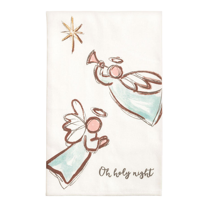 mud pie angels poplin tea towel 