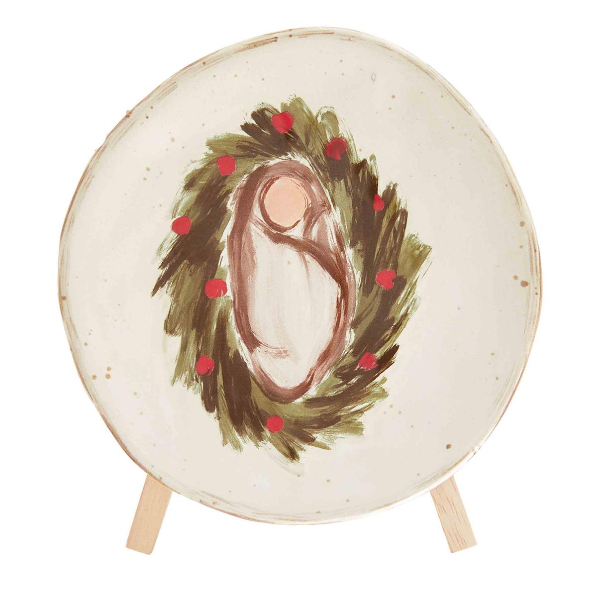 MUD PIE BABY JESUS PLATE 