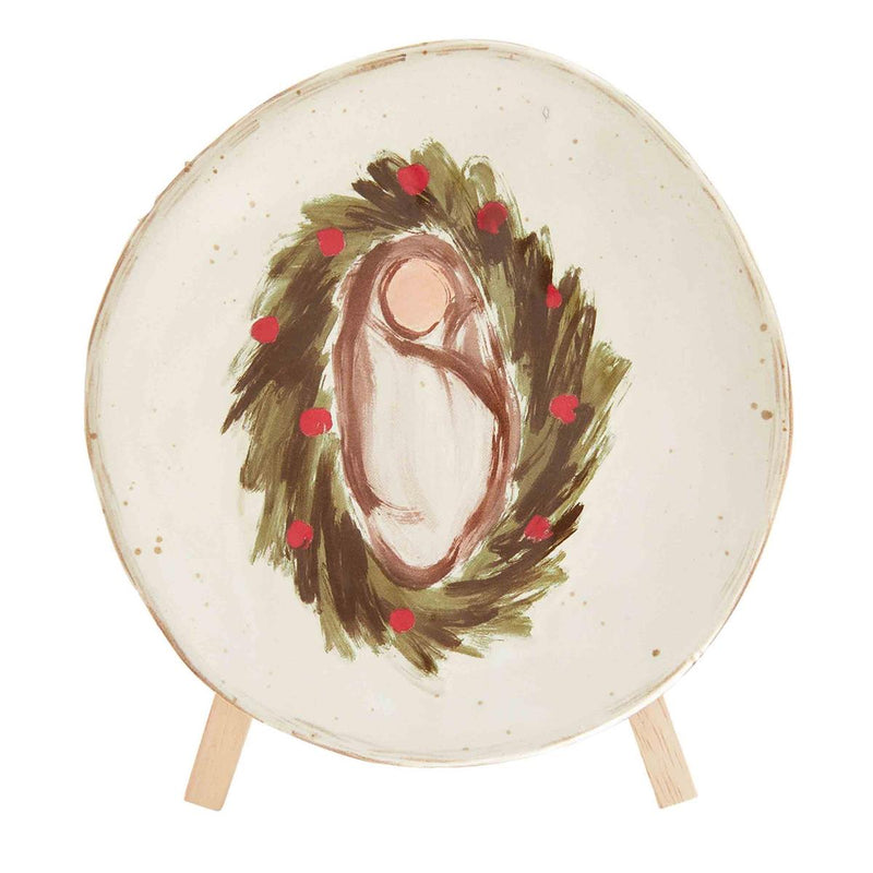 MUD PIE BABY JESUS PLATE 