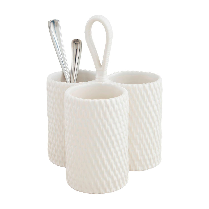 mud pie woven utensil holder

