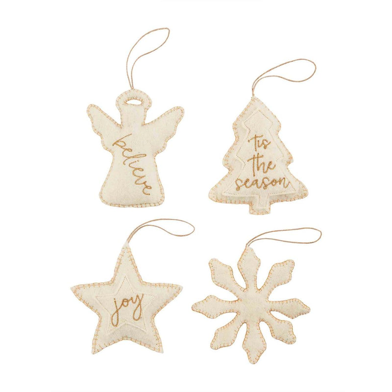 MUD PIE FELT ORNAMENTS