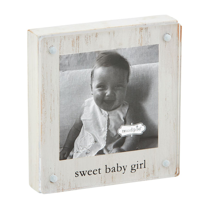 mud pie sweet baby girl 4x4 frame