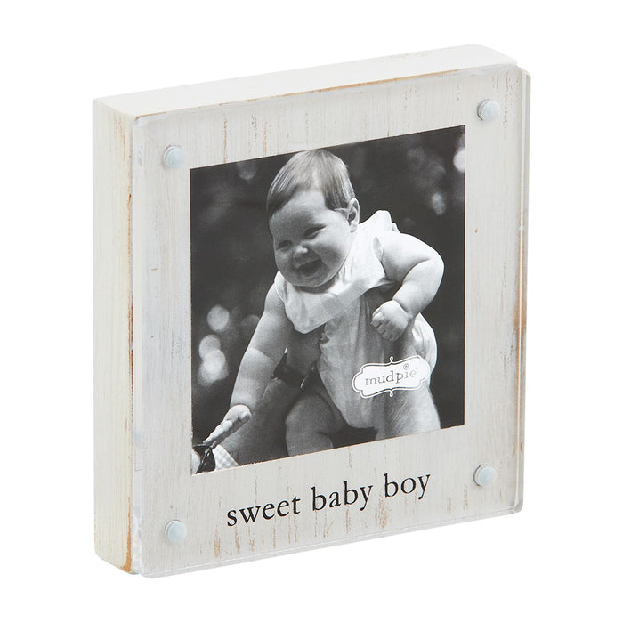 Sweet baby boy mud pie frame 4x4