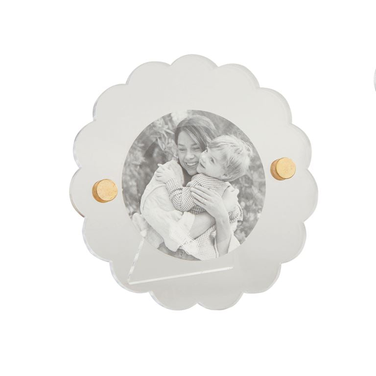 circle acrylic frame with easel back 