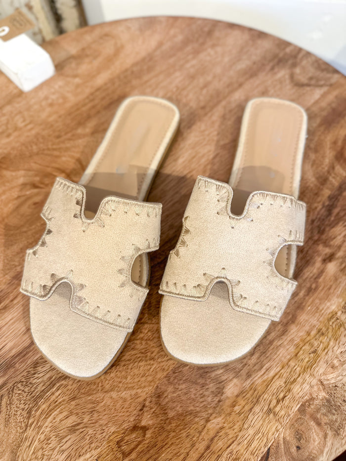 beige suede sandals 