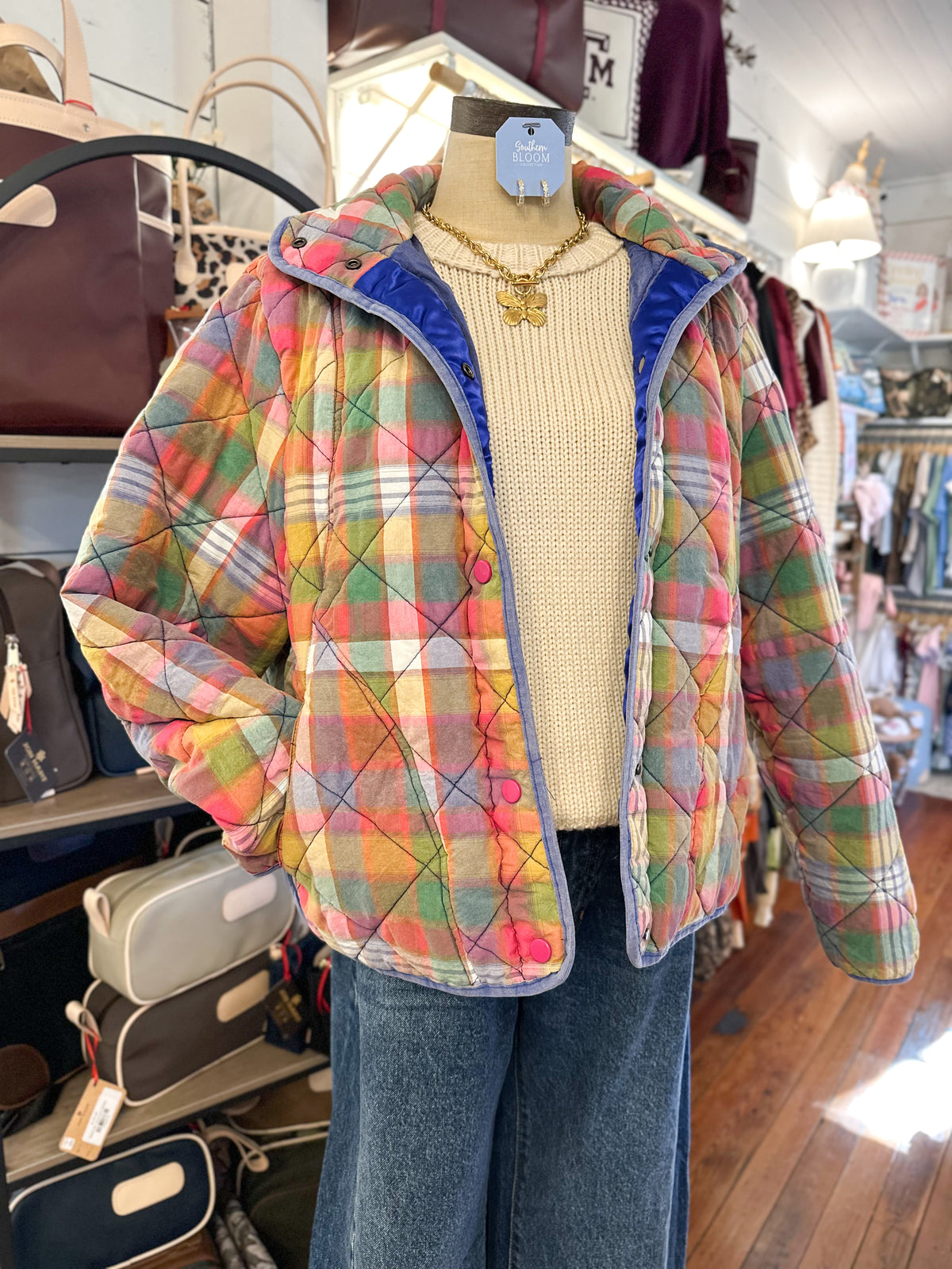 multi color plaid jacket