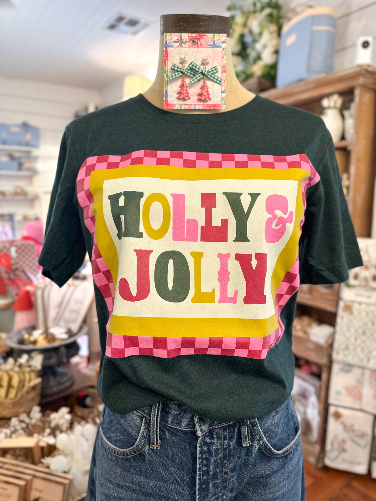 texas true threads holly & jolly christmas tee