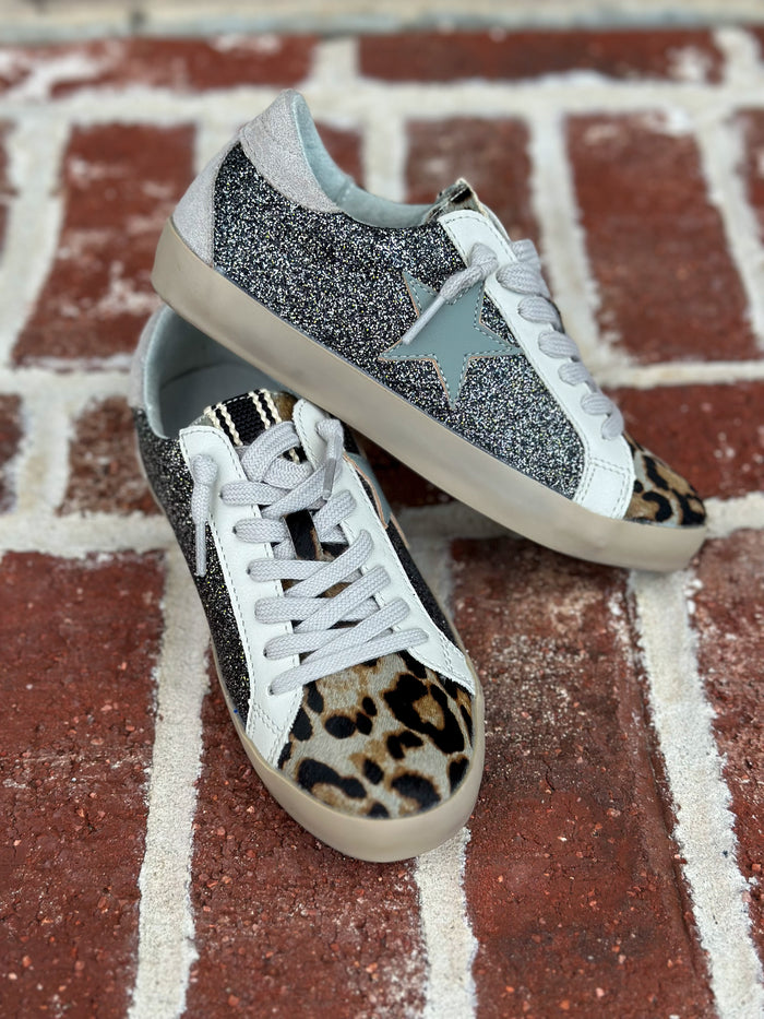 shu shop paula sneaker black glitter kids
