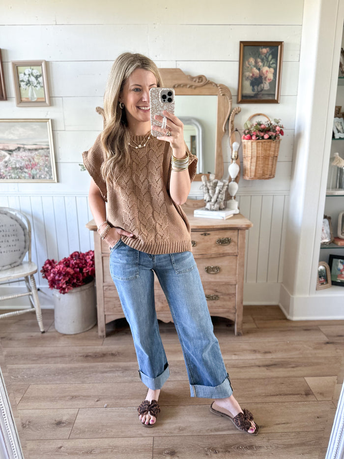 Rachel Sweater Top - Mocha