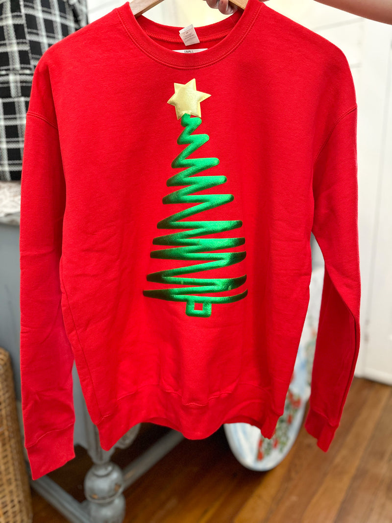 texas true threads red tree sweatshirt 