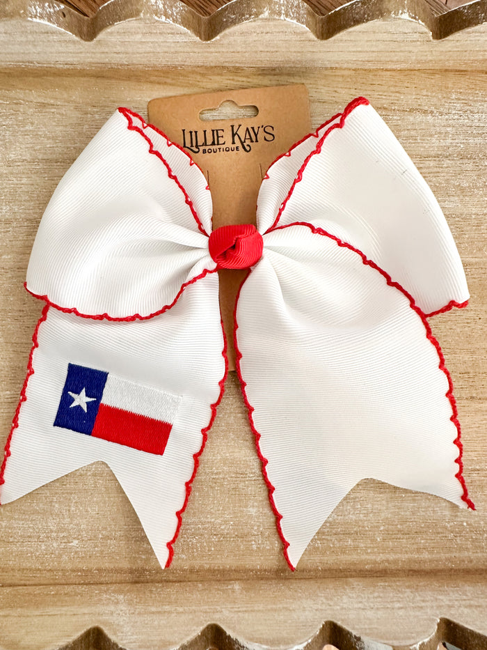 Texas Flag Hair Bow