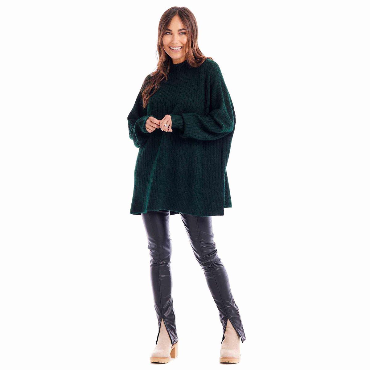 mud pie milo ribbed green pullover sweater