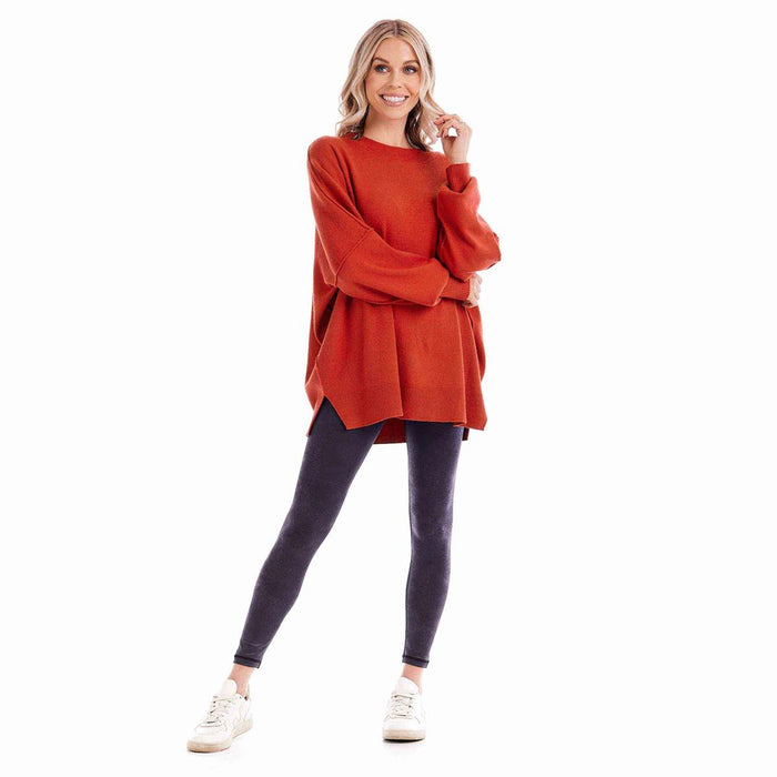mud pie astrid sweater rust color