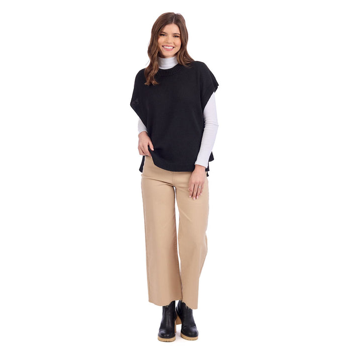 black sweater vest mud pie tye has side ties 