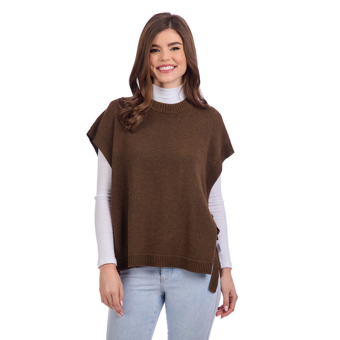 brown sweater vest with side ties mud pie 