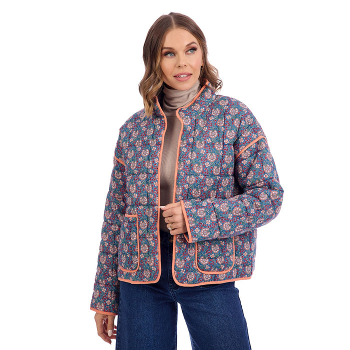 mud pie block print jacket 