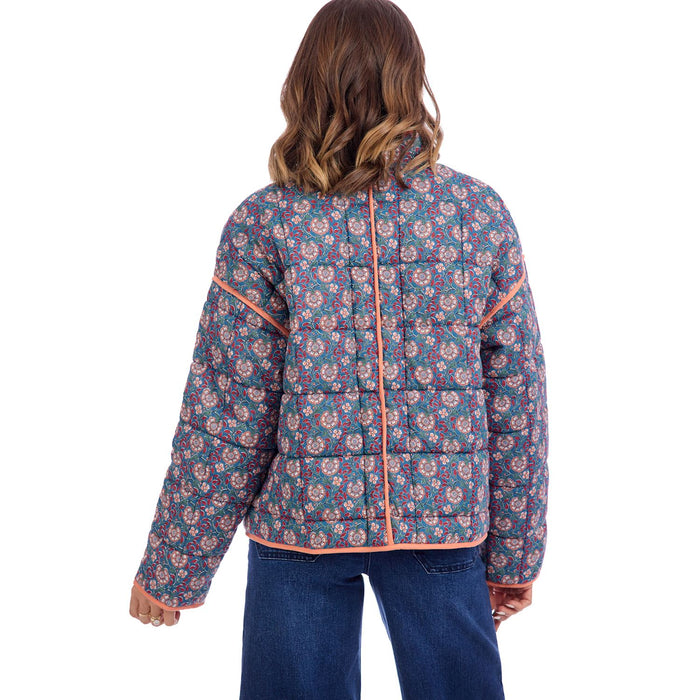 mud pie block print jacket back