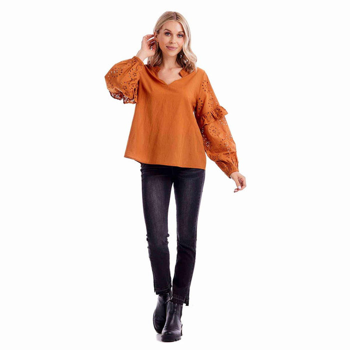 mud pie amaya top in rust