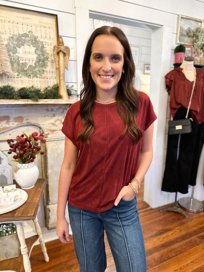 Lacey Top - Burgundy