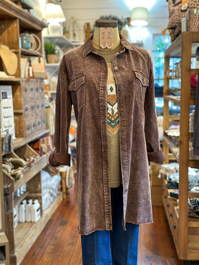 corded brown tunic top plus size umgee