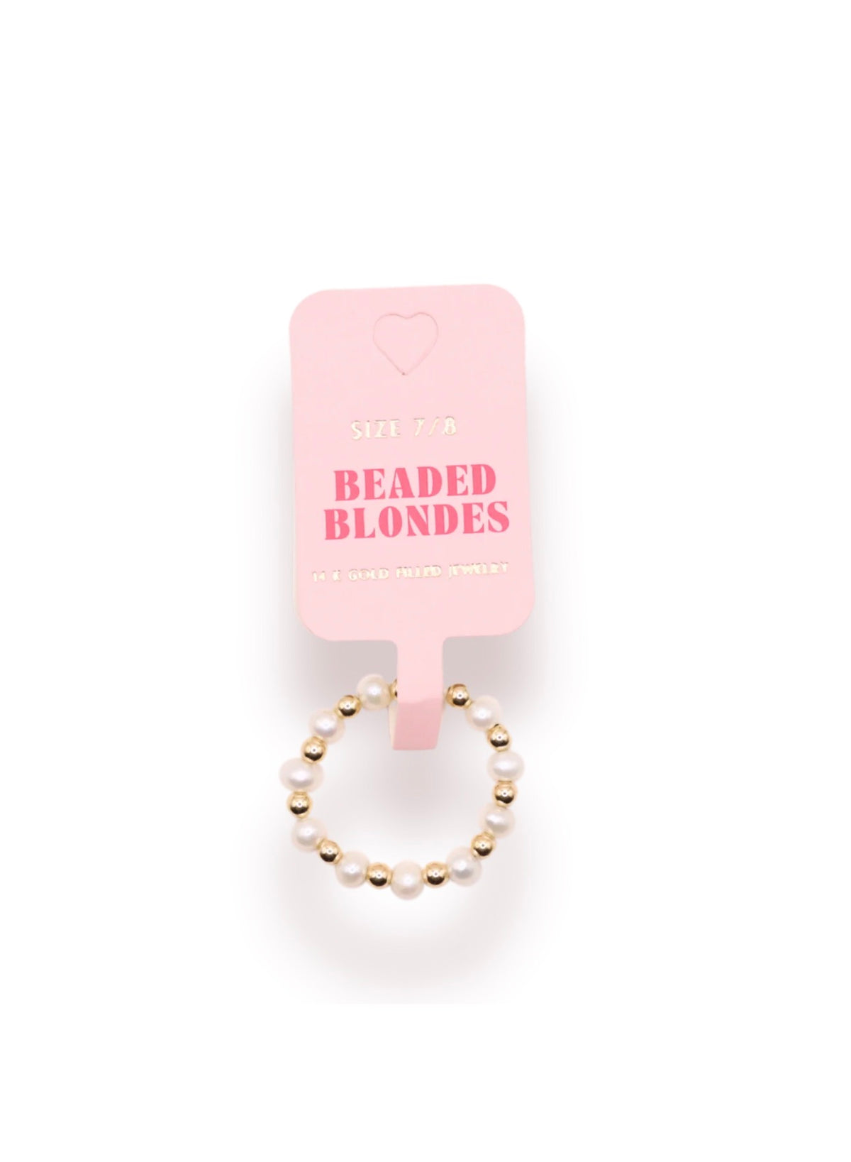 beaded blondes coastal pearl ring 