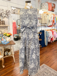 black checkered tank top and skirt set sold separately in store setting 