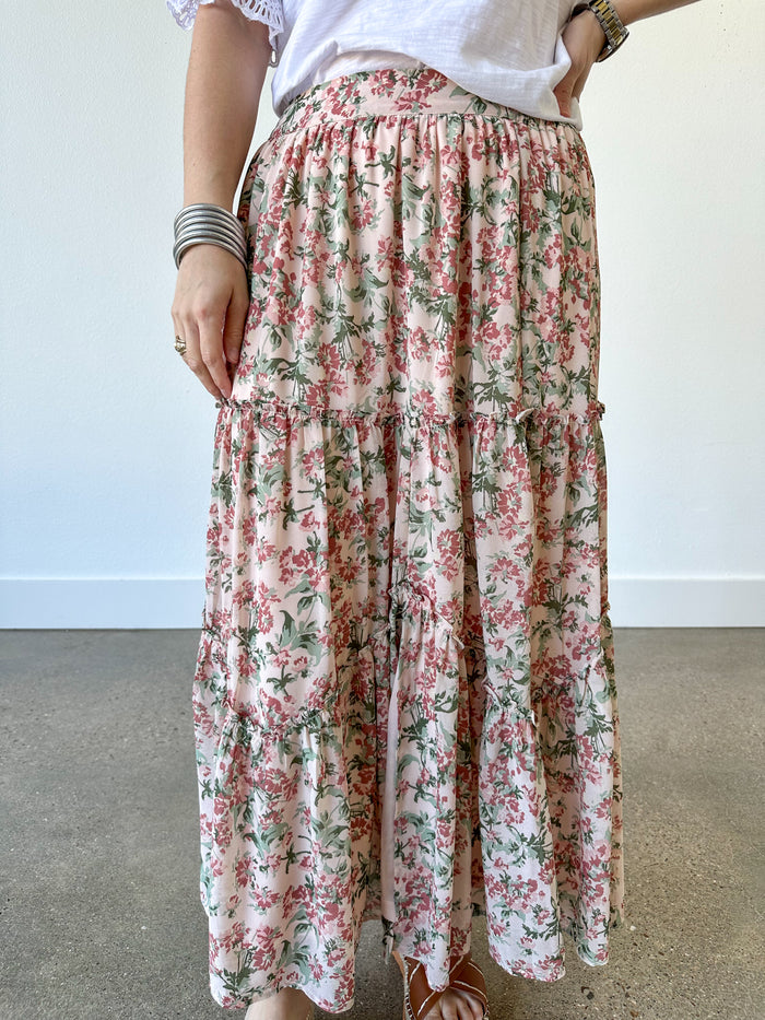rose  color floral skirt wishlist 
