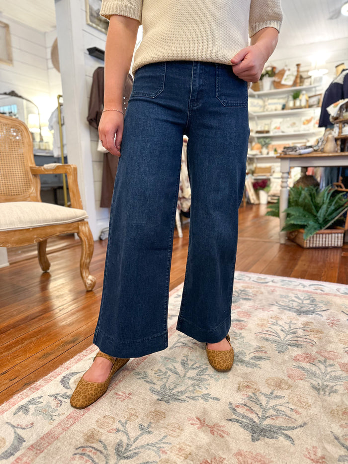 mud pie wide leg jean 