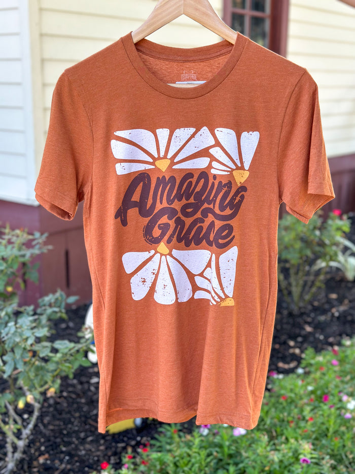 amazing grace tee in rust