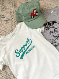 light green support farmers tee toddler size 