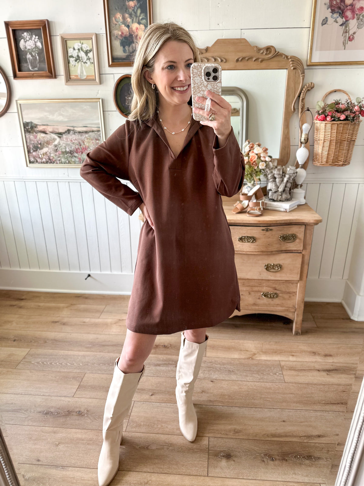 Alice Dress - Brown