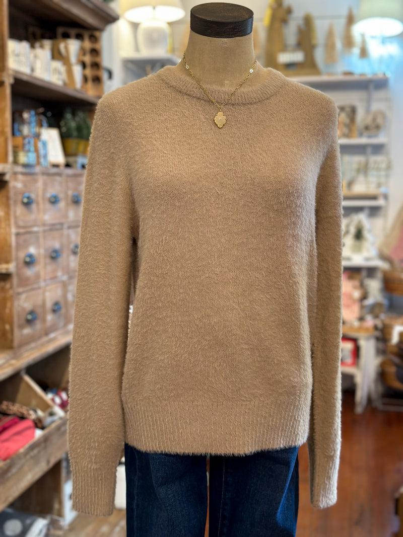 FUZZY, SOFT TAN SWEATER ANOTHER LOVE