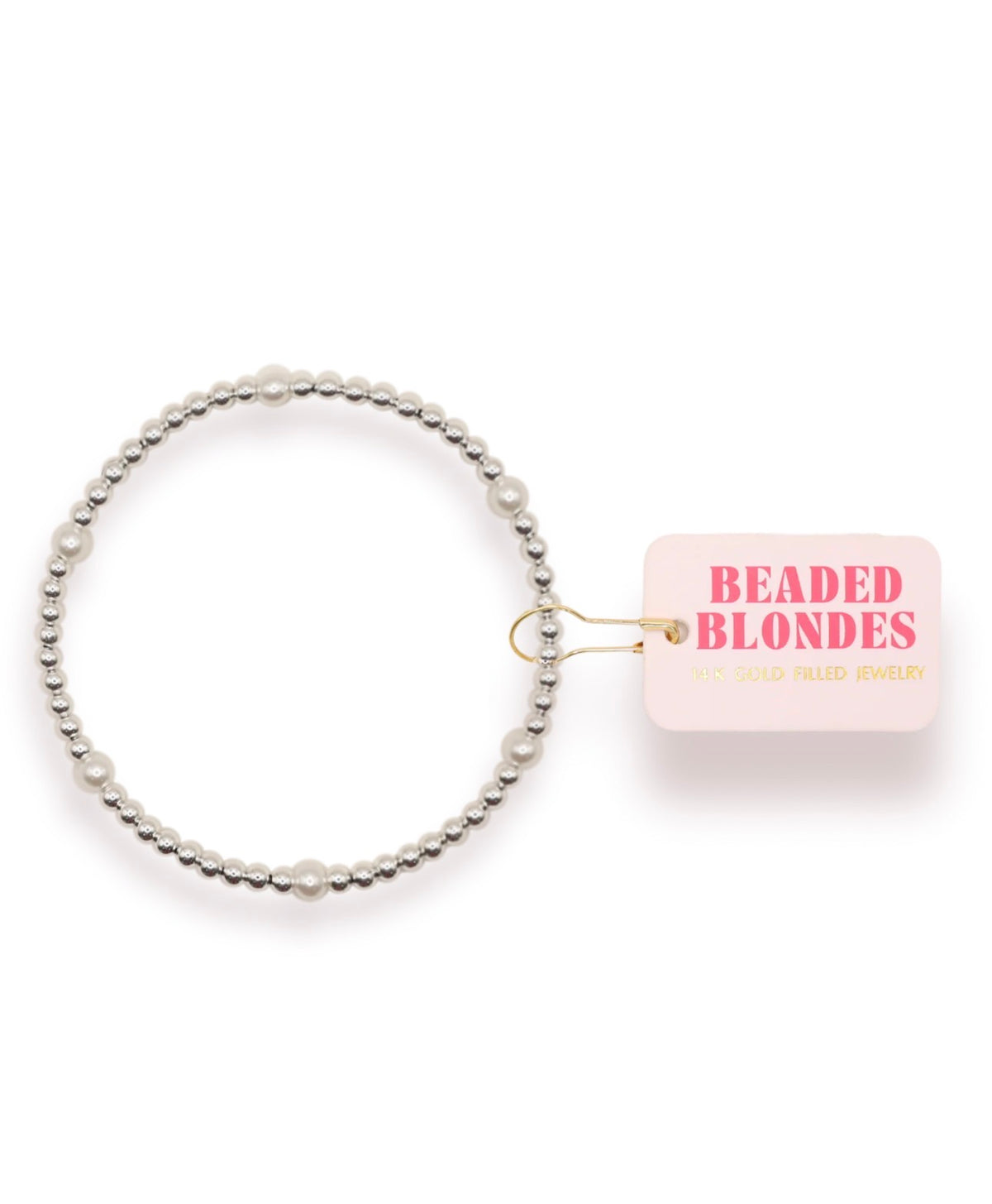 silver madi bracelet beaded blondes