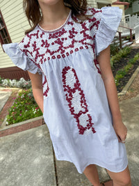 grey white and maroon layerz clothing century dress
