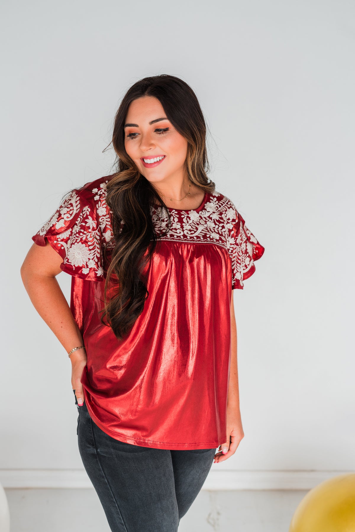 LAYERZ RED JINGLE TOP