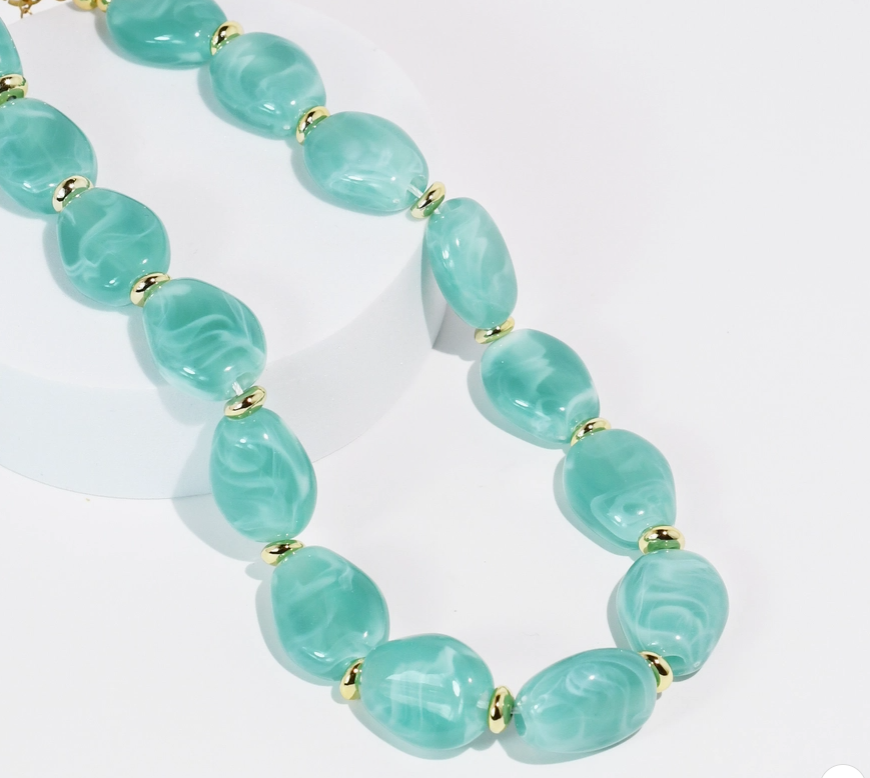 aqua necklace treasure jewels 