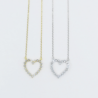 Sparkle Heart Necklace - Gold
