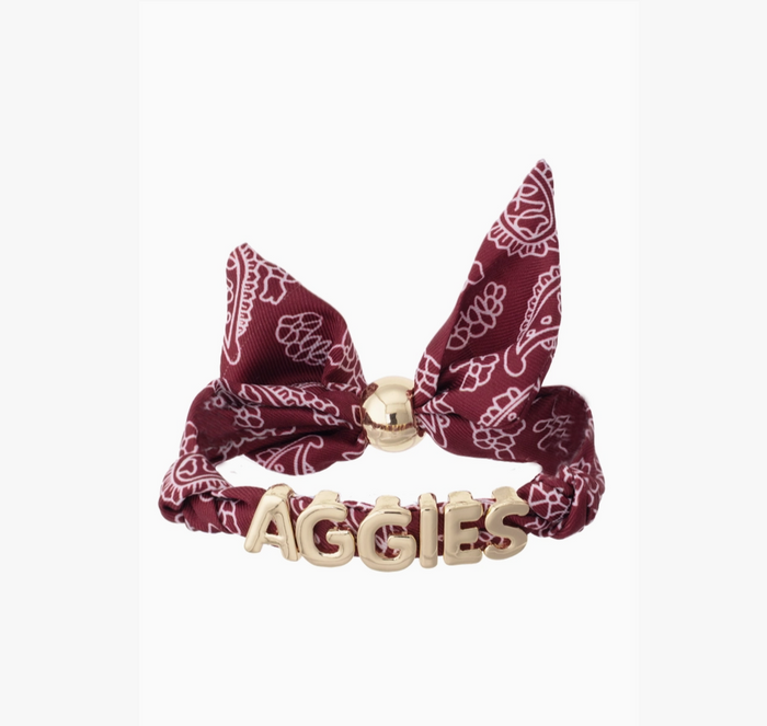 maroon bandana aggie bracelet 