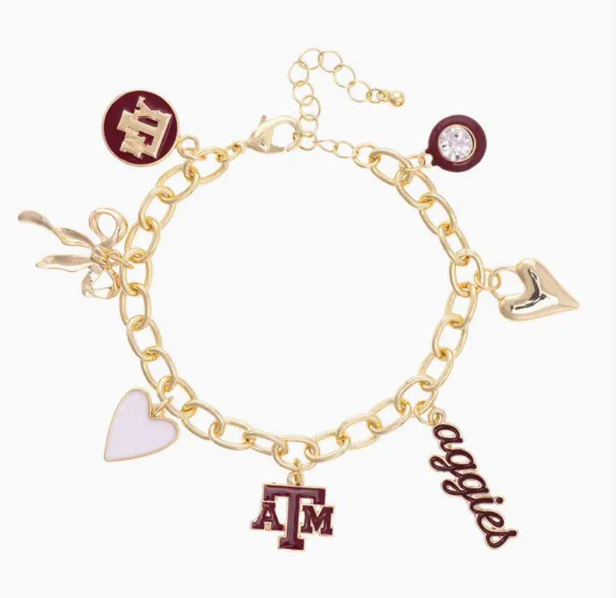 tamu charm bracelet gold 