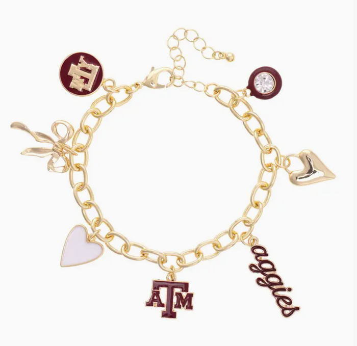 tamu charm bracelet gold 
