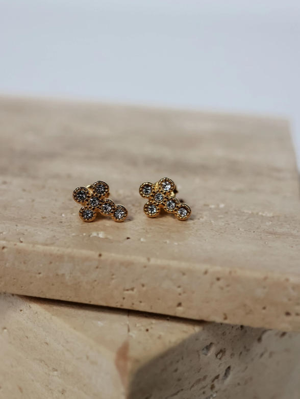 cross beloved stud earring waterproof 
