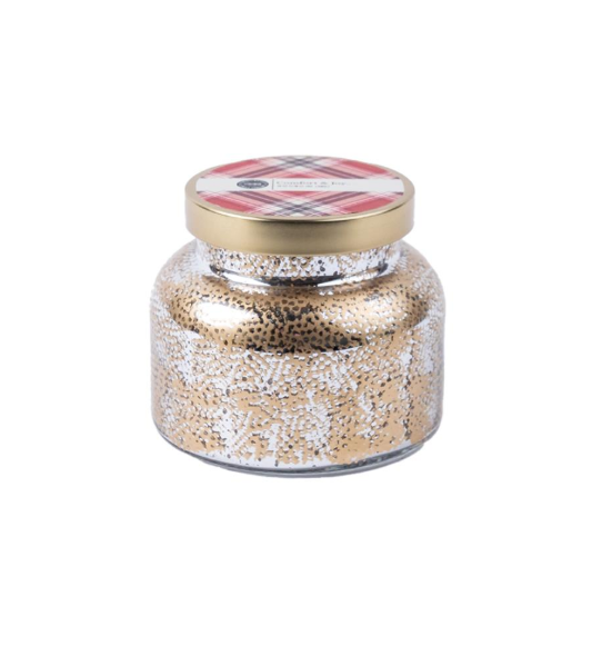 bridgewater candle comfort and joy in gold vase container 