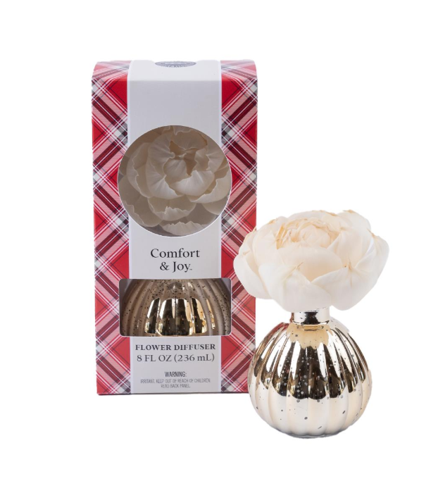 bridgewater flower diffuser with oil in comfort and joy scent 